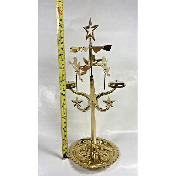 Star Chimes Candle Holder Brass Genuine Swedish Christmas Product Angel - Picture 9 of 9